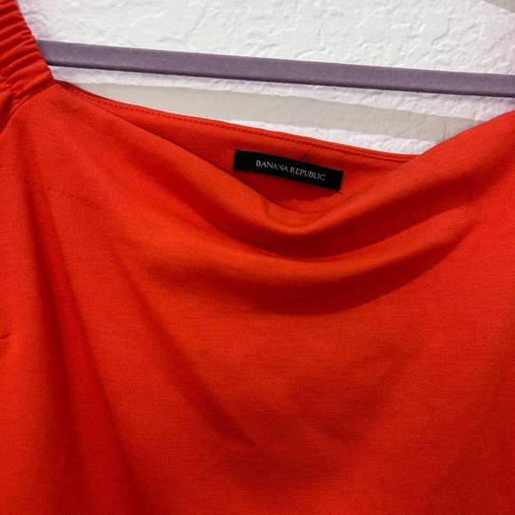 💥PRICE⬇️ BANANA REPUBLIC • Orange Scalloped Blouse • sz Med - Picture 4 of 9